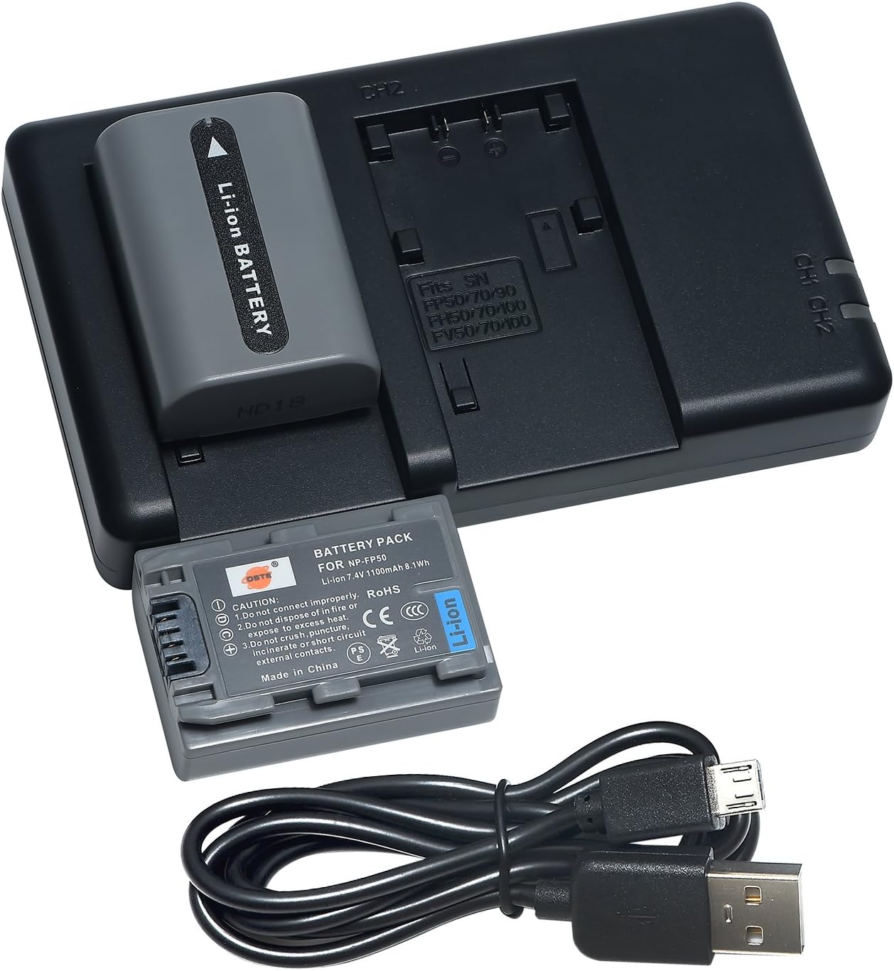 Batterie Remplacement Pour Sony NP-FV100 - 7.4V 5700mAh, Compatible DCR-SR/SX, HDR-CX/PJ, NEX-VG, Caméscopes
