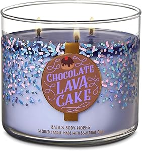 Bath and Body Works Chocolate Lava Cake Candle - Large 14.5 Ounce 3-Wick - New for Christmas Holiday Land of Sweets Collection 2019