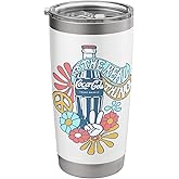 Coca-Cola Vintage Retro Flowers It's The Real Thing Stainless Steel Insulated Tumbler