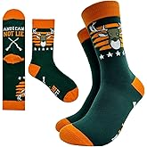 I Like Big Bucks And I Can Not Lie Novelty Funny Breathable Printed Cotton Socks, Unisex Cozy Knitted Crew Socks, Gifts for Outdoor Lovers Hunters Camping Hiking Teen Son Wife Husband Dad Boyfriend