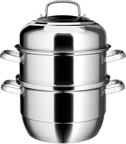 Kamberg - Couscous Pan, Roestvrij Staal, Roestvrij Staal, 12 Liter, Zilver