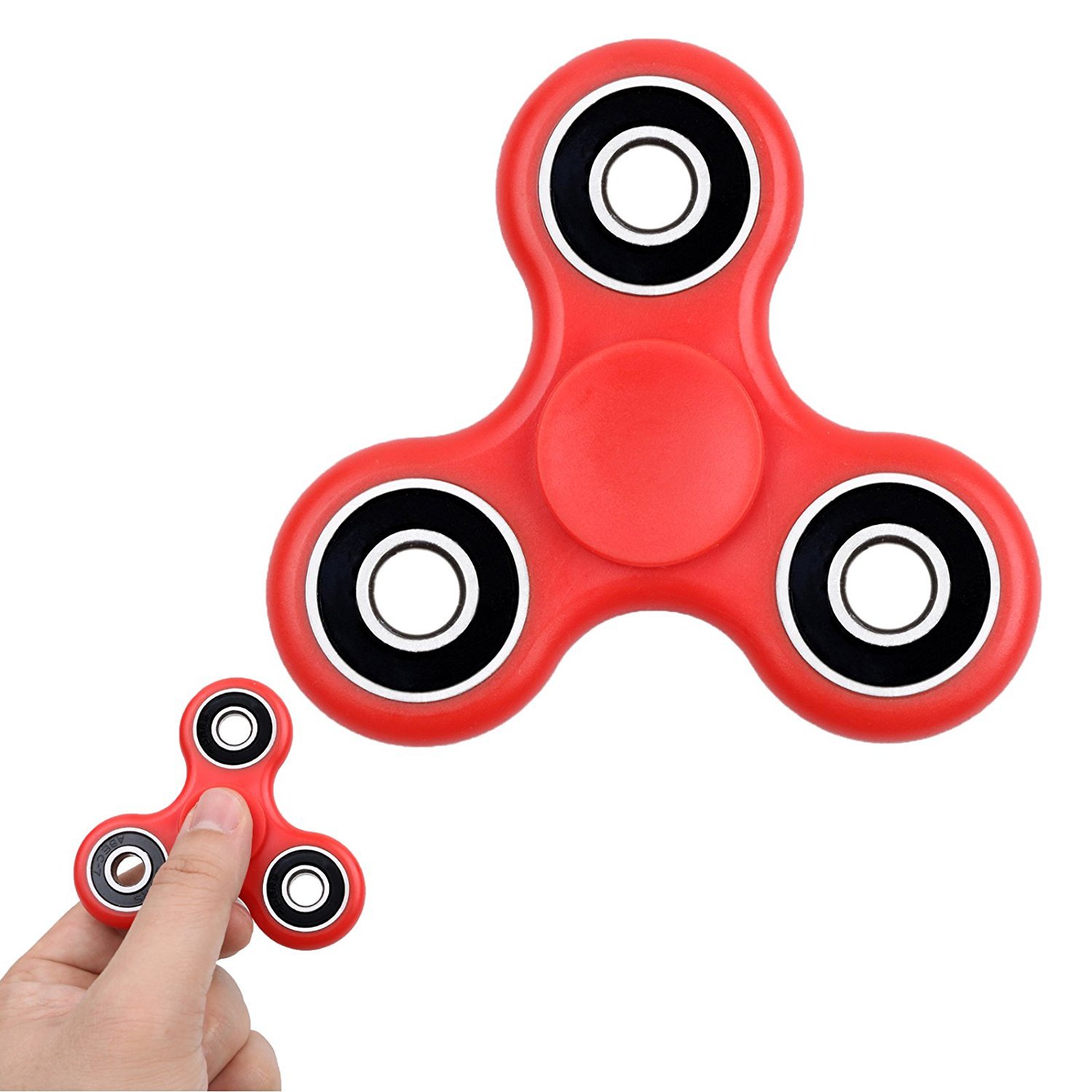 XY Fidget Hand Spinner Toy Perfect For Anxiety, ADHD, ADD and Autism Adult Children, with Ceramic Bearing. (Red)