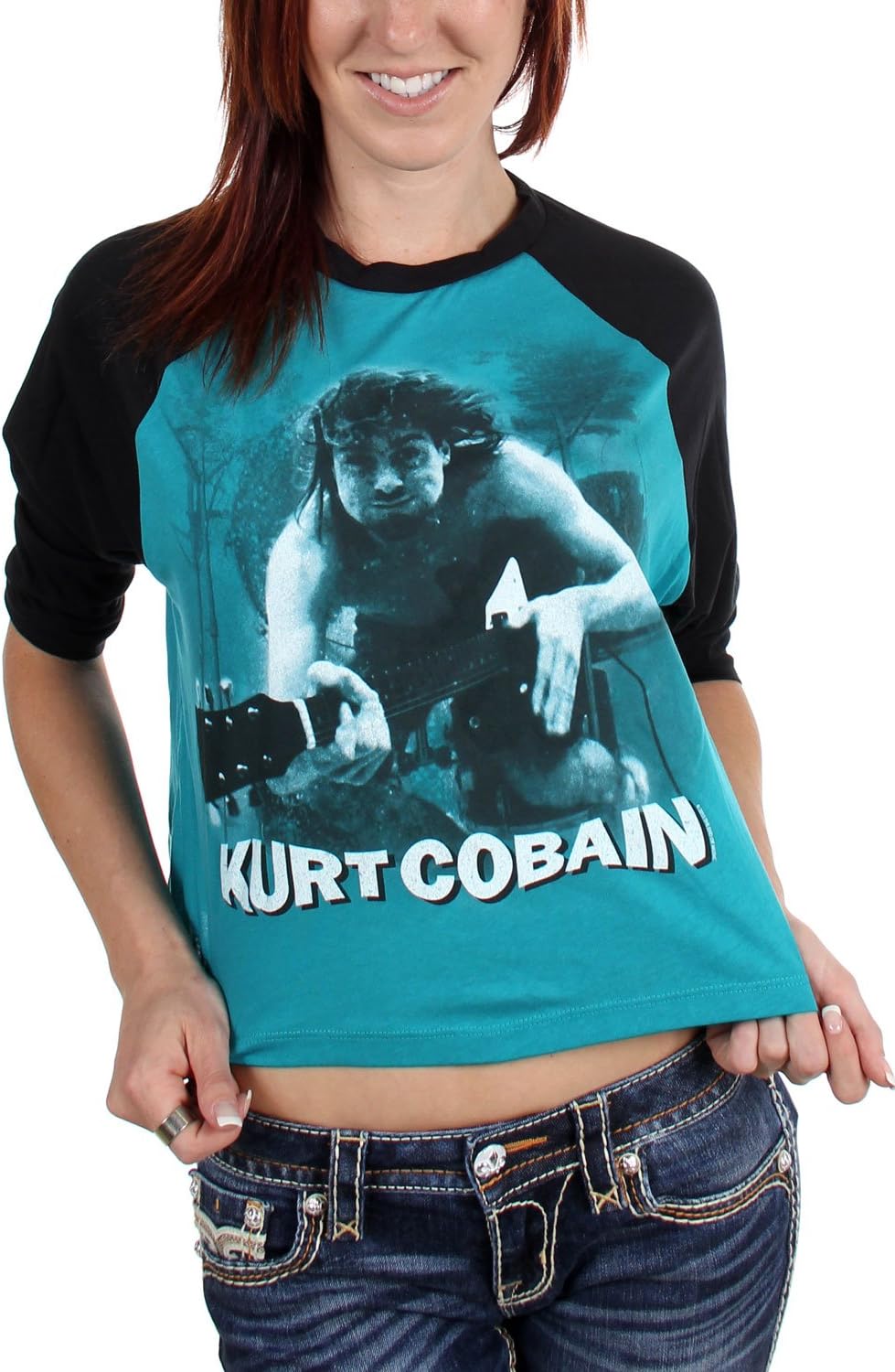 Kurt Cobain - Juniors Water Guitar Photo Raglan