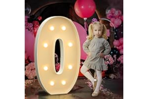 Tongjoy 3FT Marquee Light Up Letters, Large Light Up Letters for Baby Shower Party Backdrop Decor, Marquee Letters for Birthday Wedding Engagement Party Decorations, Mosaic Letter O