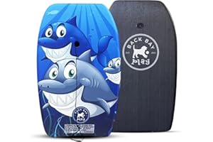 Back Bay Play 26"-41" Body Boards - Lightweight EPS Core Boogie Boards for Beach - Bodyboard, Boogie Board for Beach Kids with Wrist Leash Surfing for Kids & Adults