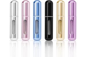 Perfume Travel Spray Bottle, 6 Pcs 5ml Travel Perfume Refillable Bottle, Portable Size Mini Perfume Atomizer Bottles for Trav
