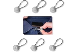 CLLFUU Collar Extenders for Mens Shirts,Button Extender for Dress Shirts,Comfortable Neck Extenders for Mens Dress Shirts,Suits Trouser,Coat,Shirts,6 Pack Gray.