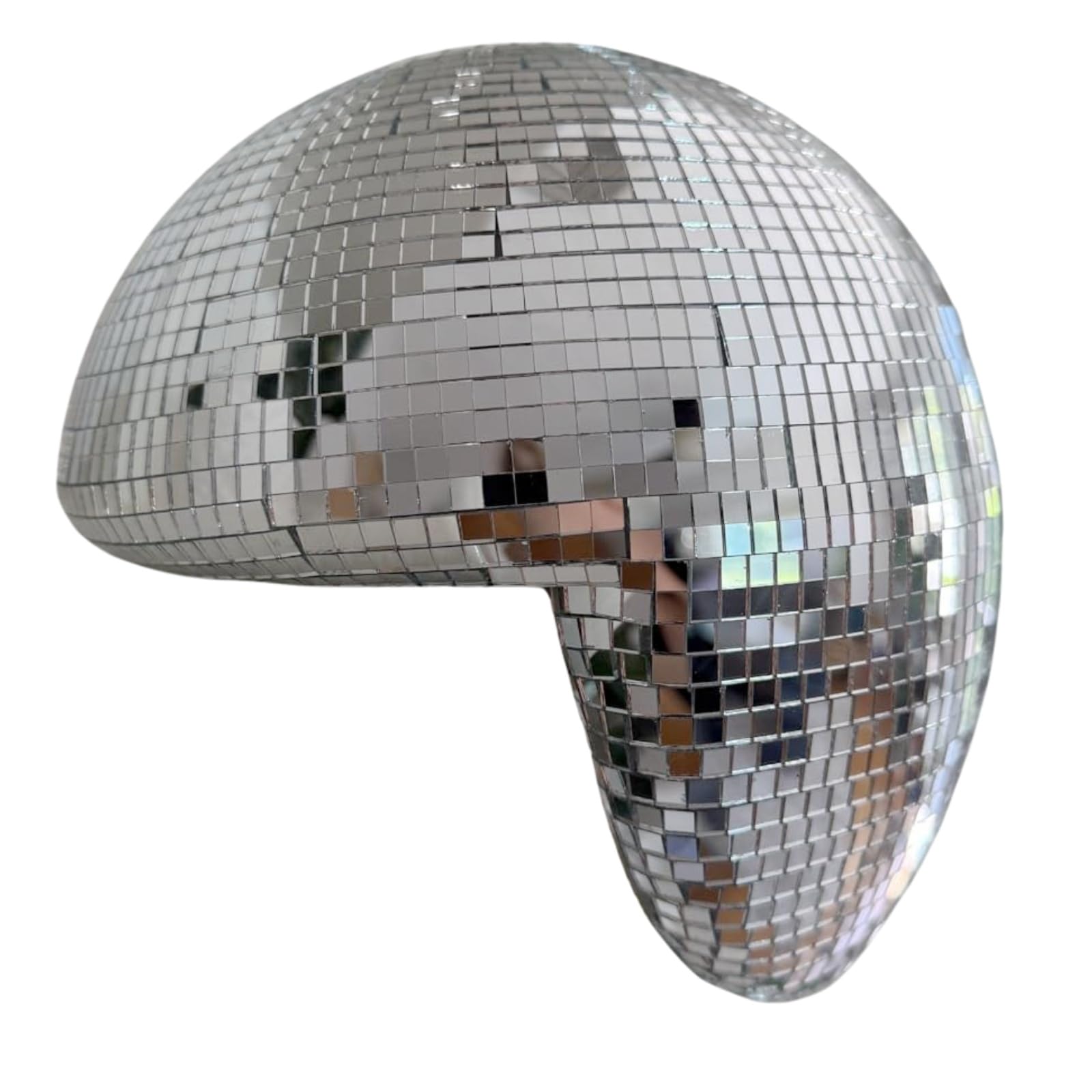 Photo 1 of Melted Disco Ball Decor,Handmade Reflective Mirror Ball,Aesthetic Shelf Decor for Bedroom, Office, Living Room,Unique Sparkling Disco Sculpture Modern Home Decor,Silver