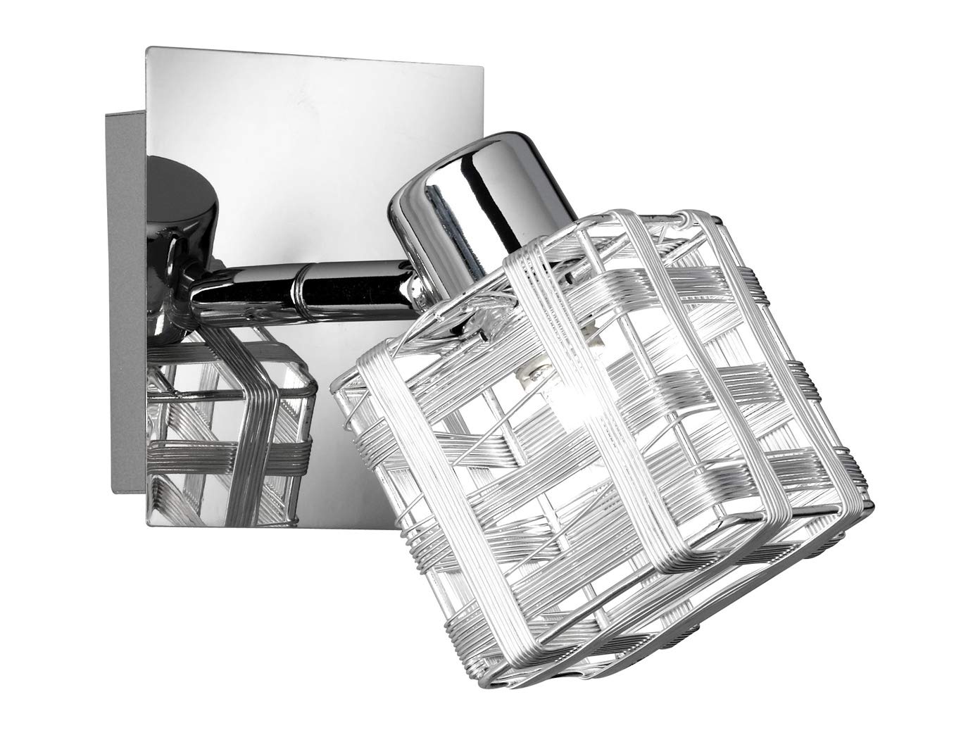 Reality Leuchten R81351106 Spotlight/Ceiling Light 1x G9 28 W Eco Bulbs Included 10 x 10 cm/Shades Aluminium Wire/Chrome Base