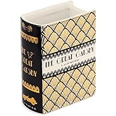 Steel Mill & Co Original Book-Shaped Decorative Vase, Ceramic Vases for Home Decor, Cute Bookshelf Decor, Unique Vase for Book Lovers (Small - Great Gatsby)