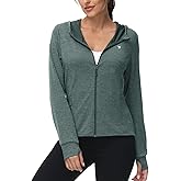 TBMPOY Womens UPF 50+ Sun Protection Hoodie Jackets Light Weight Long Sleeve Shirts Hiking Outdoor Full Zip Tops