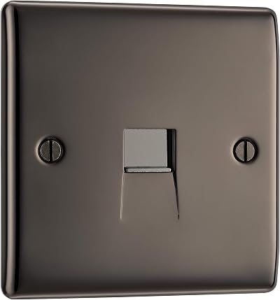 British General BG NBNBTM1-01 Single Master Telephone Socket Black Nickel