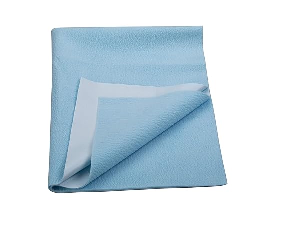LuvLap Instadry Extra Absorbent Dry Sheet/Bed Protector - Sky Blue, 0m+ - Medium 70 x 100cm