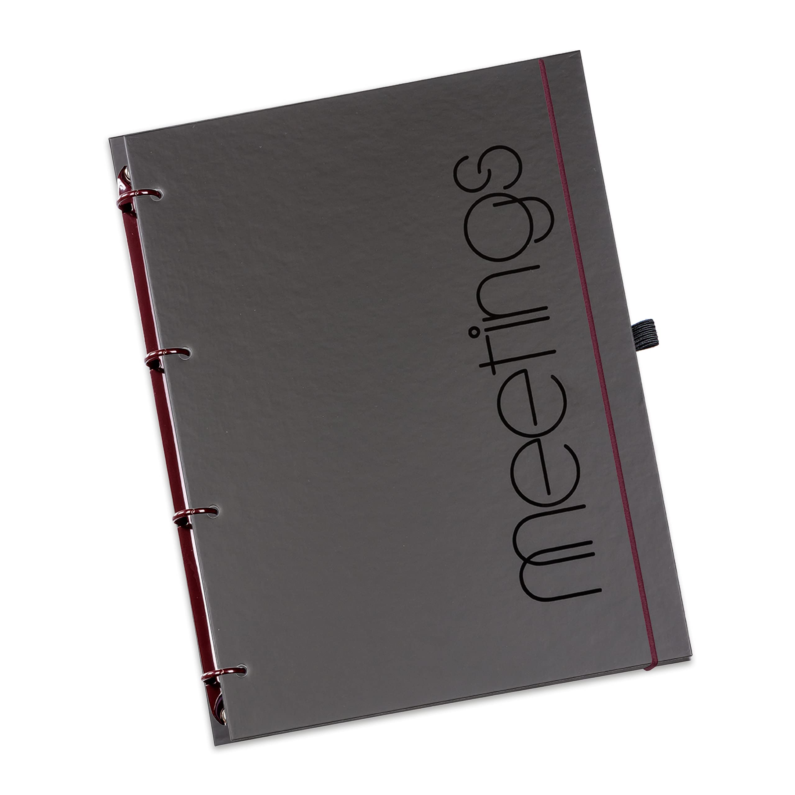 flexiNotes Meetingbook A4, Type: Meetings, Black Red, 75 Sheets Conversation Notes - Ring S