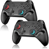 Nonbliep 2 Pack Wireless Controller for Nintendo Switch 2/1 Lite/OLED and PC, with Bluetooth, Turbo, Gyro Axis, Dual Vibration, and Screenshot, Compatible with Steam and Switch 2/1