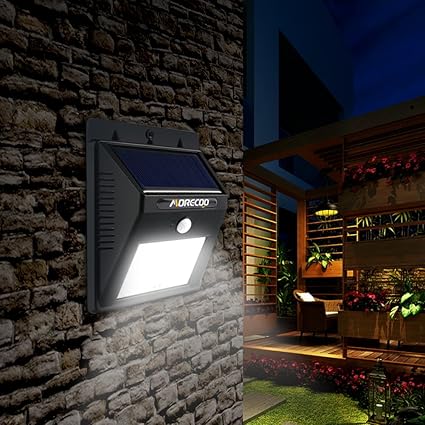 Amazon センサーライト Morecoo 16 Led 人感センサー 明暗センサー ソーラー充電式 省エネ夜間自動点灯 防犯効果 屋外照明 夜間照明 軒先 壁掛け 庭先 玄関の周りなどに適用 センサーライト16led セキュリティ センサーライト ホーム キッチン