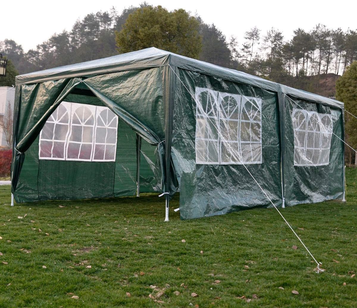 Tangkula 10'x20' Outdoor Tent, Heavy Duty Steel Frame with 6 Removable Sidewalls