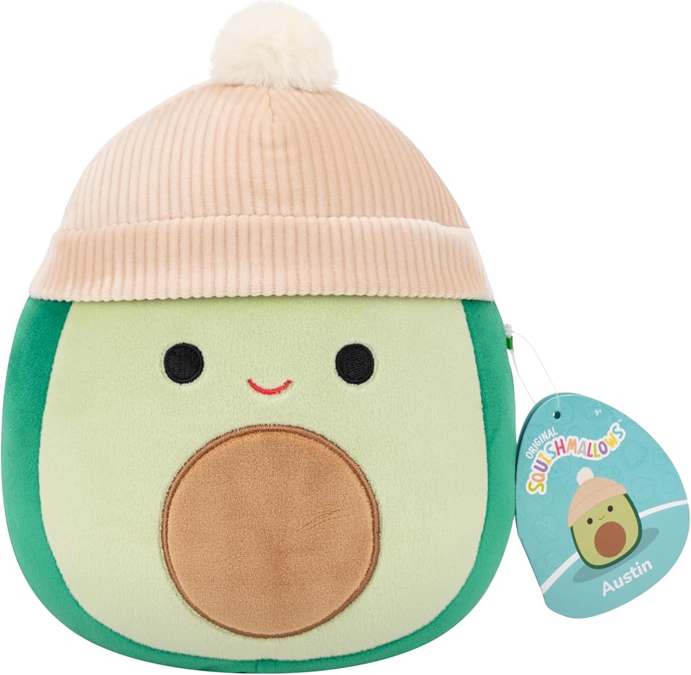 Squishmallows Austin the Green Avocado 7.5-Inch Plush Official Brand Toy