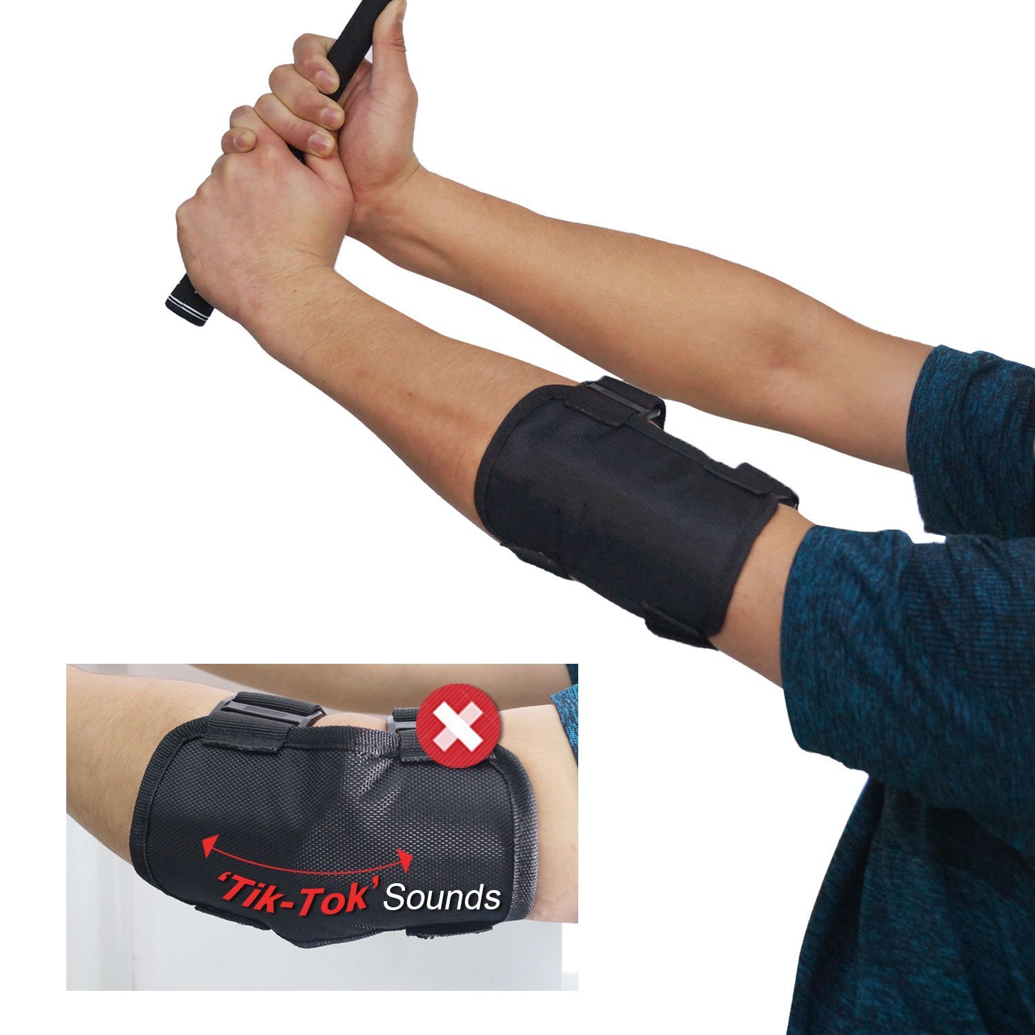 XUE Golf Training Aid Golf Swing Posture Elbow Brace Corrector Alignment Guide Training Support Tool for Golf Novice Practice