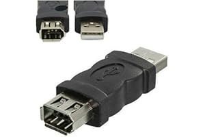 Firewire Adapters, Firewire IEEE 1394 6 Pin F/Female to USB M/Male 1.1/2.0 Adapter Converter Connector for Camera Phone MP3 (