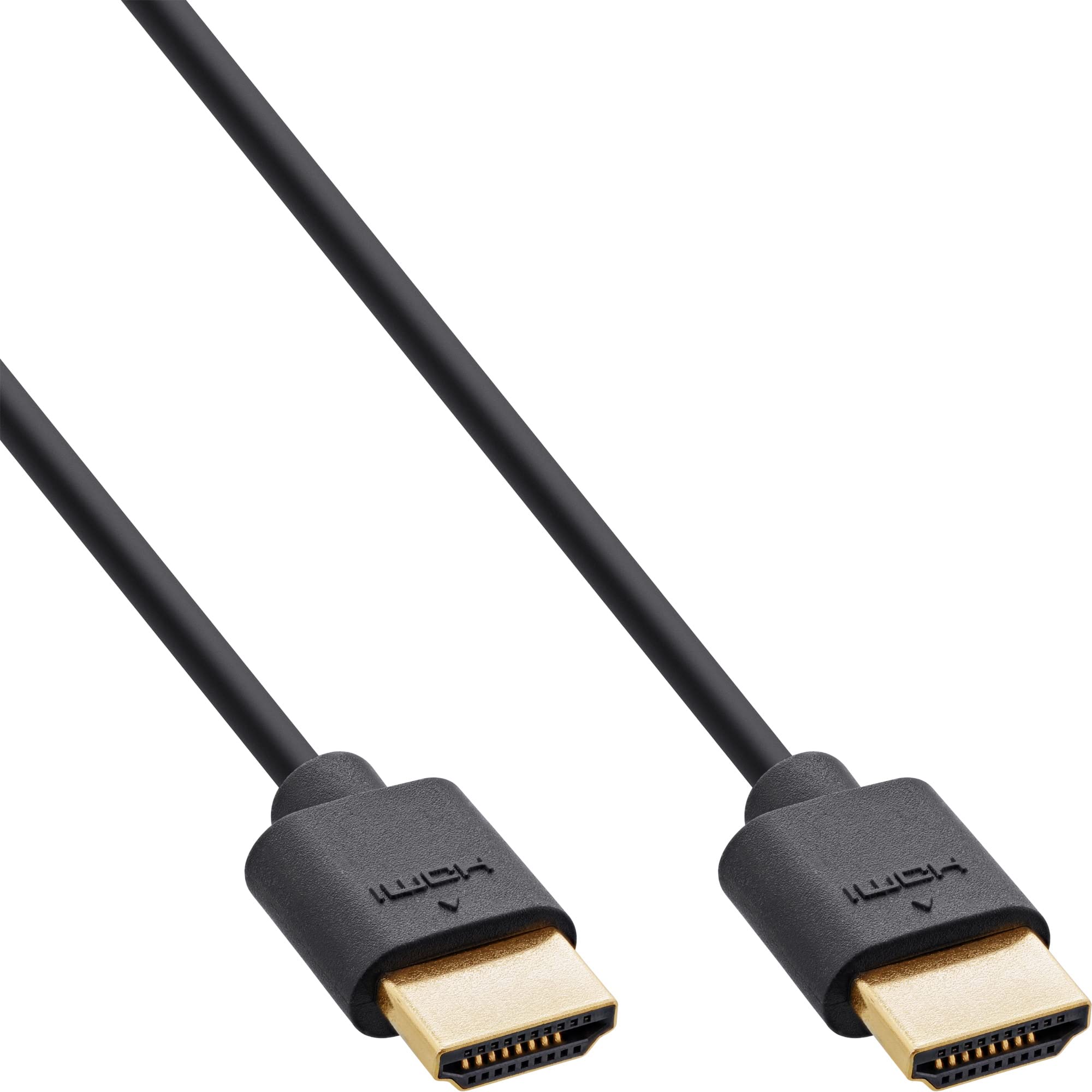 InLine® Slim Ultra High Speed HDMI Cable 8K4K Male/Male 2 m Black/Gold