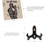 Vetbuosa Gifts For Dad Engraved Plaque with Stand 14x15 cm Father's Day Gift view 4