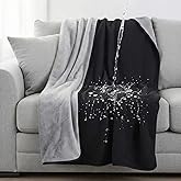 Tisancy Waterproof Blanket for Bed Couch Sofa, 40''x60'' Reversible & Washable, Fleece and Flannel Waterproof Mat, Water Resistant Bed Cover, Leakproof Mattress Protector(Dark Grey/Light Grey)