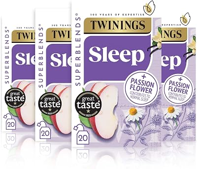 Twinings Superblends Sleep Tea Spiced Apple Vanilla Herbal 80 bags