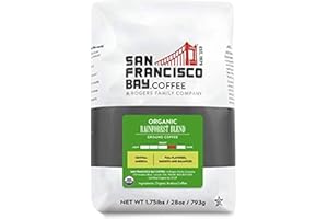 SAN FRANCISCO BAY SF Bay Coffee Organic Rainforest Blend 28 oz Bag, Ground Medium Dark Roast, USDA Organic