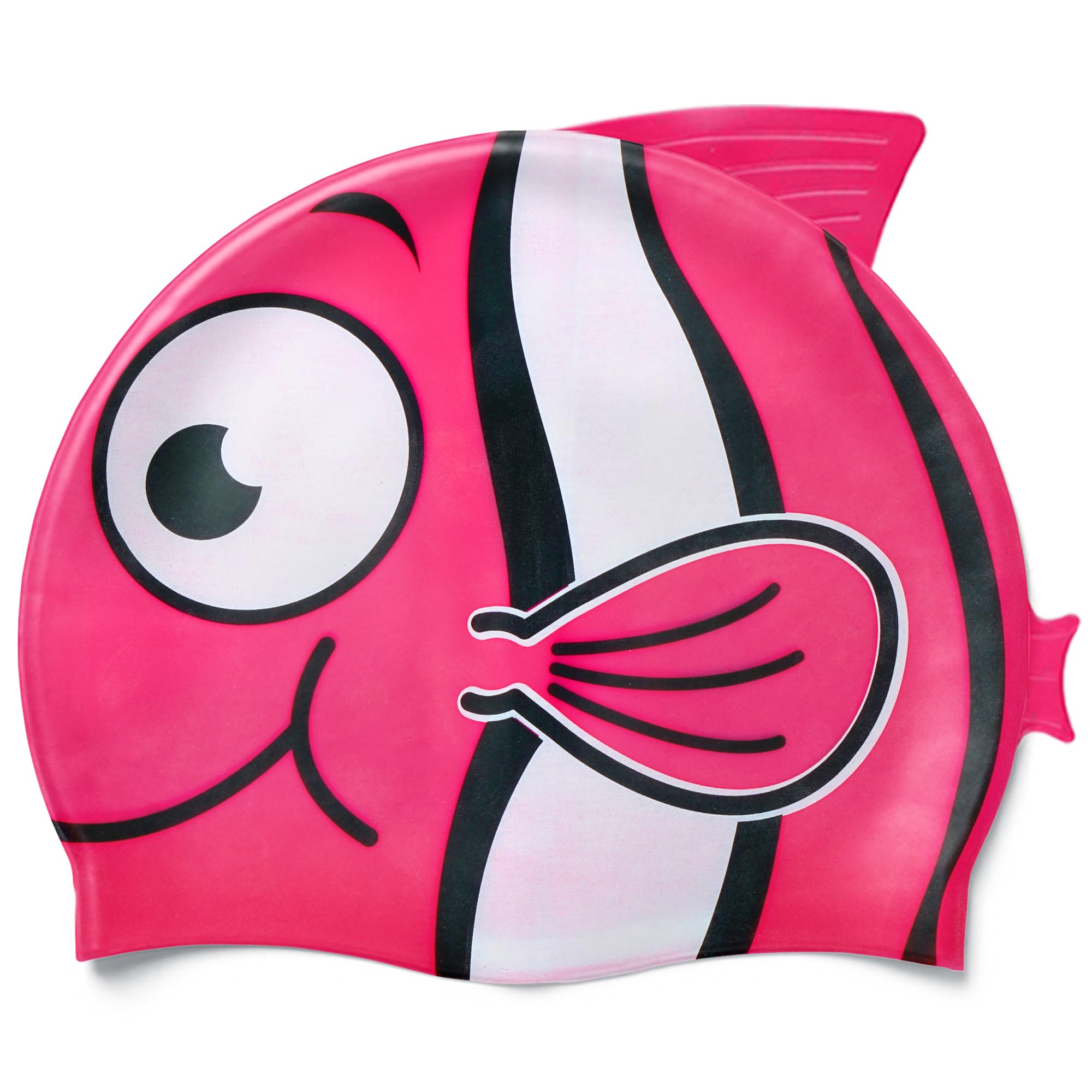 EANAGO silicone swimming cap for girls - fashionable swimming cap for children for swimming and training - suitable for approx. 4 to 12 years