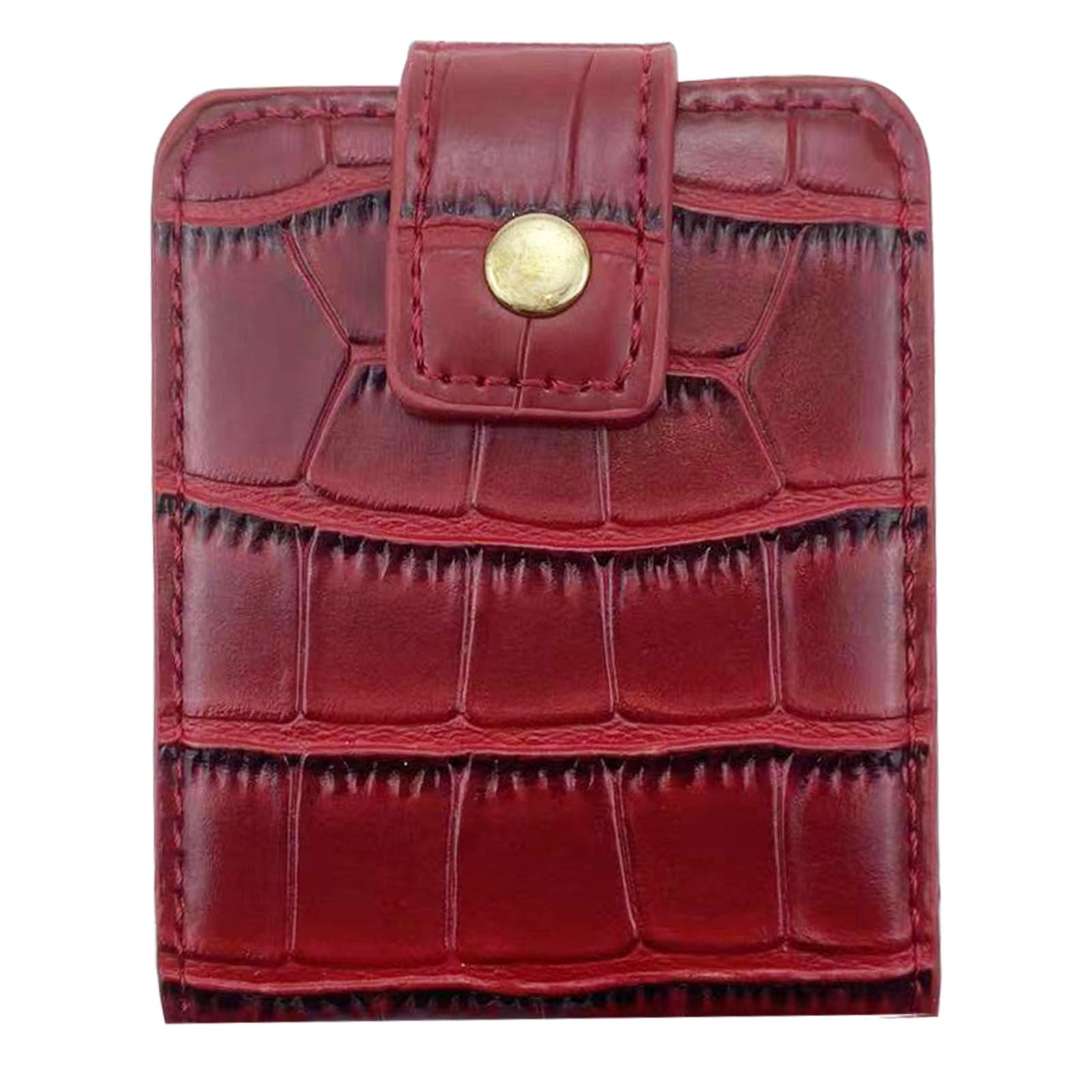 Leather Lipstick Case, Organiser, Portable Cosmetic Bag with Mirror for Women and Girls