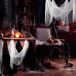 Boao Halloween Cheese cloth 85 x 197 Inch White and
