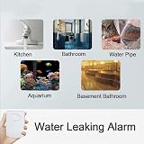 GuDoQi Water Leak Detector 130dB Alarm Battery Operated 100cm Cable view 8