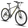 Hiland 27.5 inch Mountain Bike 21 Speeds, Lock-Out Suspension Fork, Aluminum 18 inch Frame Hydraulic Disc-Brake for Men Women Mens MTB Bicycle Adlut Bike