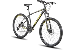 Hiland 27.5 Inch Mountain Bike Aluminum Frame 21 Speed for Man with Hydraulic Disc-Brake, Lock-Out Suspension Fork 18 Inch Fr