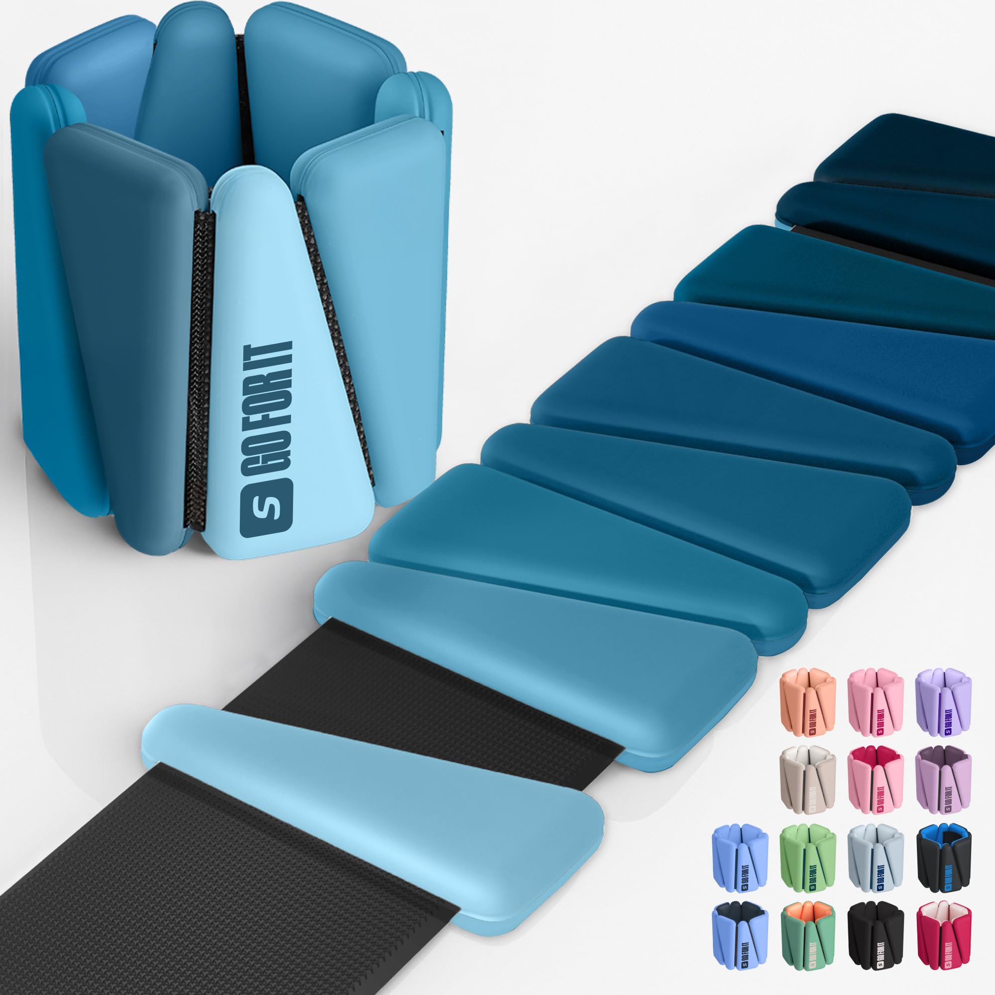 Photo 1 of Yoga Starter Kit for Women – Adjustable Wrist & Ankle Weights Set of 2 (1LB Each) by SPORTBIT | Weighted Bracelets for Yoga, Pilates, Cardio, Running, Home Gym & Strength Training