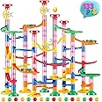 CICONT Marble Run, 133 Pcs Educational Construction Marble Maze Block Toy Set, Marble Run for Kids Ages 6-12, Parent-Child Game and Great Gift for Kids.