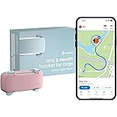 Tractive GPS Dog Tracker (2025 Release) Real-time Pet Location Tracker | Health & Wellness Alerts | Virtual Fence for Dogs | Bark Monitoring (Mint w/Pink Cover)