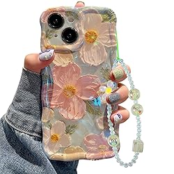 Jusy Oil Painting Flower Compatible with iPhone 14