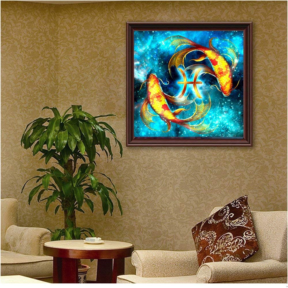 Kits 5d Diy Full Drill Constellation Diamond Painting Aquarius Cross Stitch Zodiac Signs Embroidery Mosaic Kit Home Decor Wall Art Gifts Taurus Painting Uni Tankers Dk