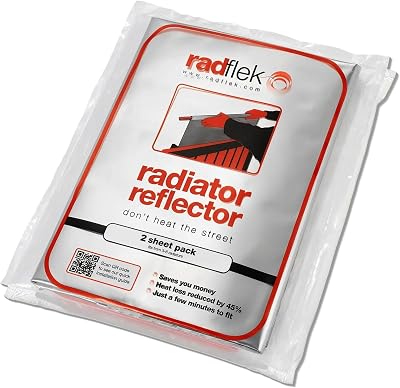 Radflek Radiator Reflector Panels 5 Pack Heat Reflective Foil Fits Up To 10