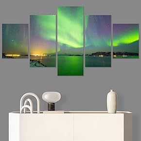 SIGNWIN 5 Panel Canvas Wall Art Astronomy &...