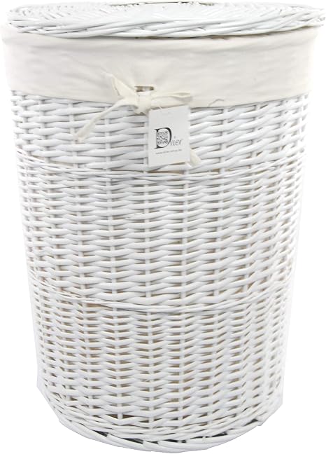 DVier Wäschekorb, Weide, Weiß, D.46 H.62, 1 Einheiten: Amazon.de: Küche