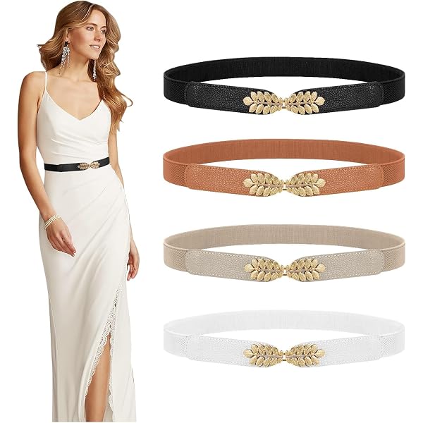 Amazon.com: Liutufy Gold Leaf Belt - Women display picture 2