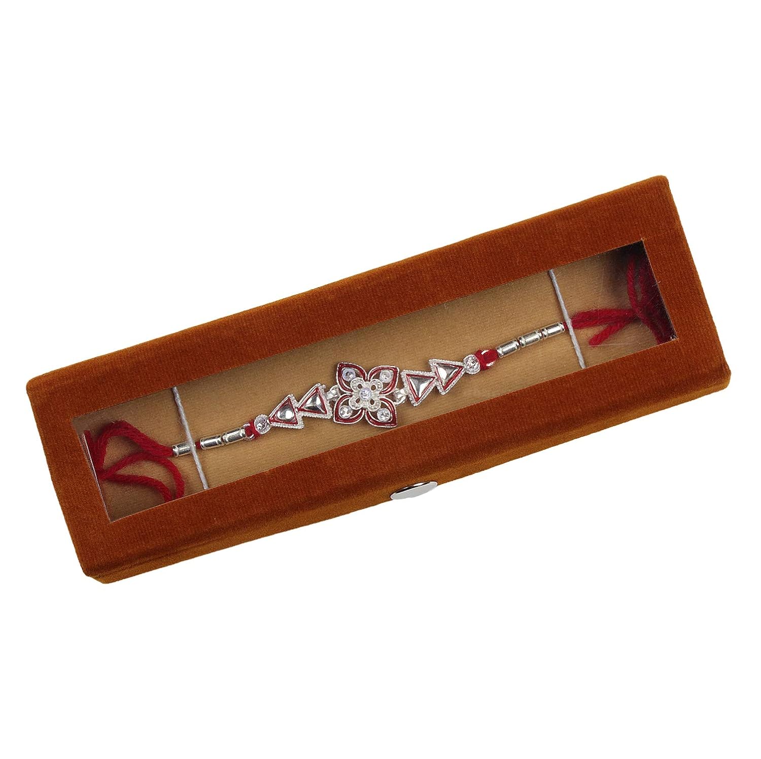 jewel fuel silver non-precious metal rakhi for men