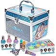 Moana 2 Train Case Beauty Set, Kids Makeup Kit for Girls, Real Washable Makeup Set, Play Makeup, Pretend Play, Party Favor, Birthday, Ages 3 4 5 6 7 8 9 10 11 12 by Townley Girl