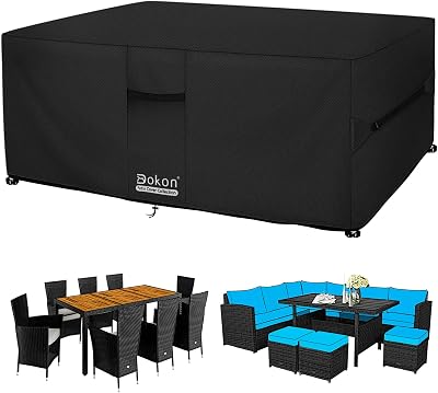 Dokon Garden Furniture Covers Waterproof 420D Oxford 200x200x90cm Cube