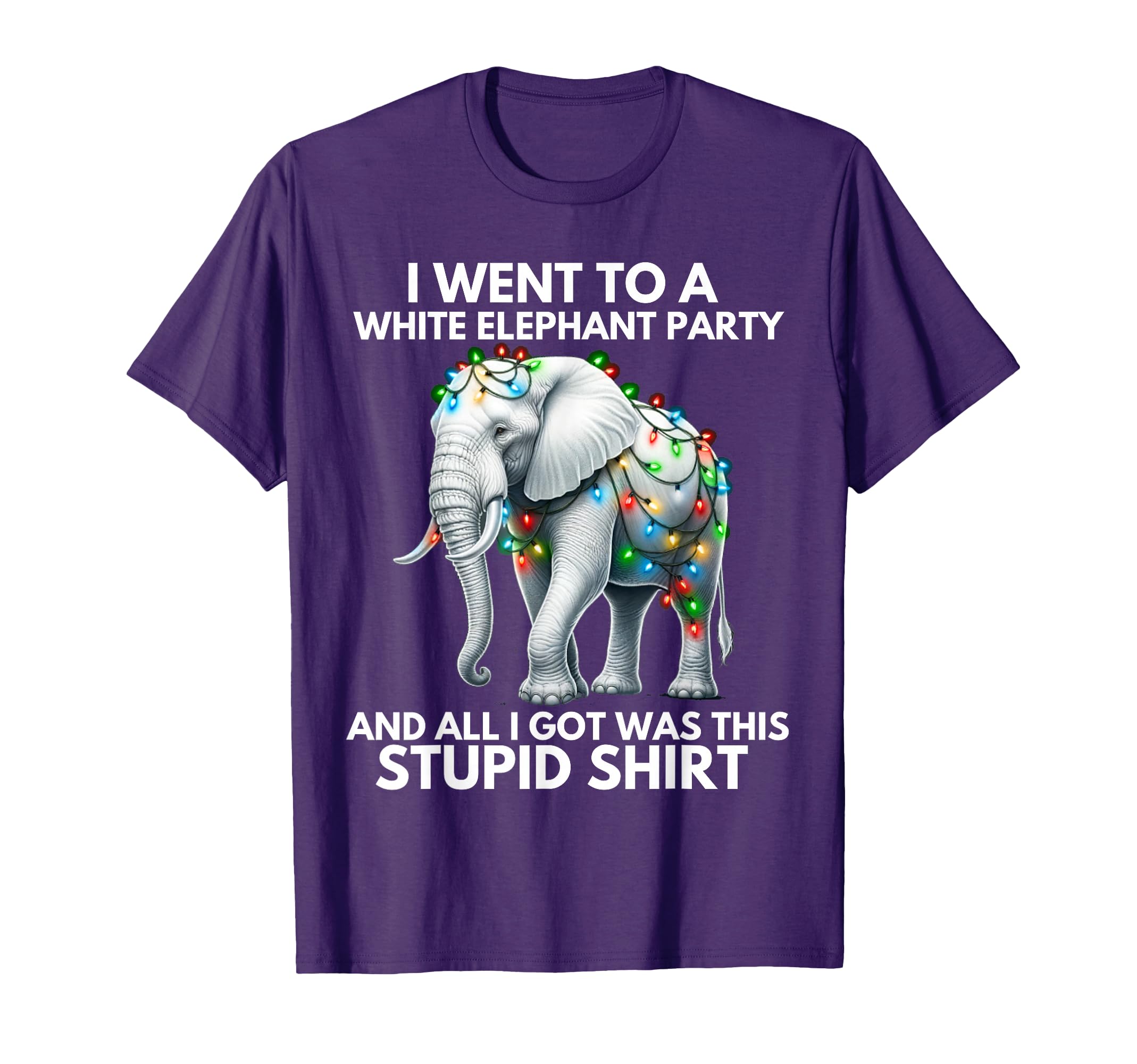 Photo 1 of ***Black not purple ***Funny White Elephant Gift Wrapped Elephant Dumb Gift T-Shirt XL