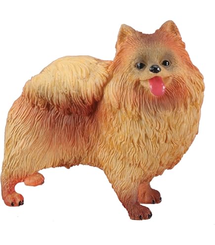 SANDICAST　ポメラニアン　Pomeranian　置物　フィギュア　ミニ Amazon.com: Sandicast Orange Pomeranian Sculpture, Crouching