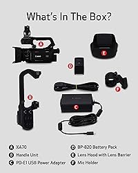 Canon XA70 Pro Camcorder 1” 4K UHD CMOS